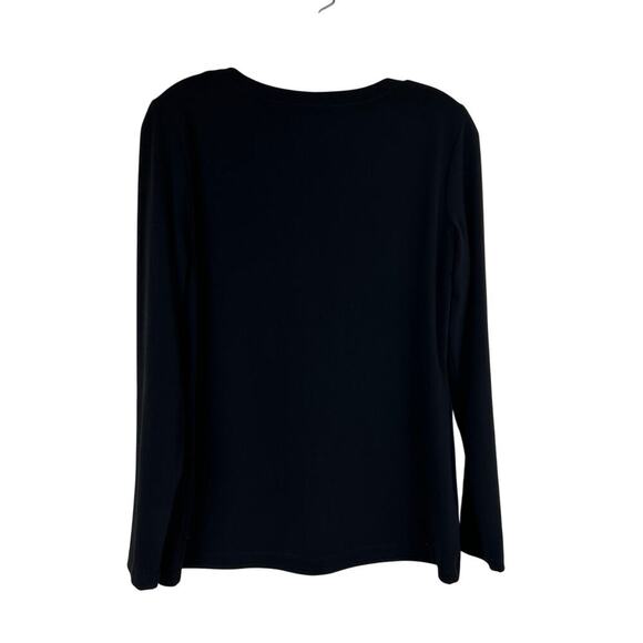 Travelsmith Womens Black Long Sleeve Shirt Size Small Wrinkle Free - Picture 5 of 6